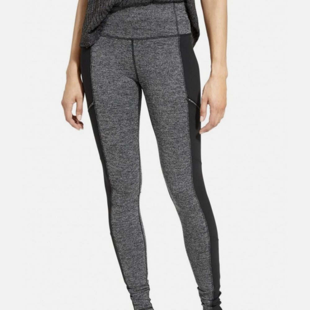 Athleta High Rise Herringbone Metro Drifter Legging - Grey / Black - Small